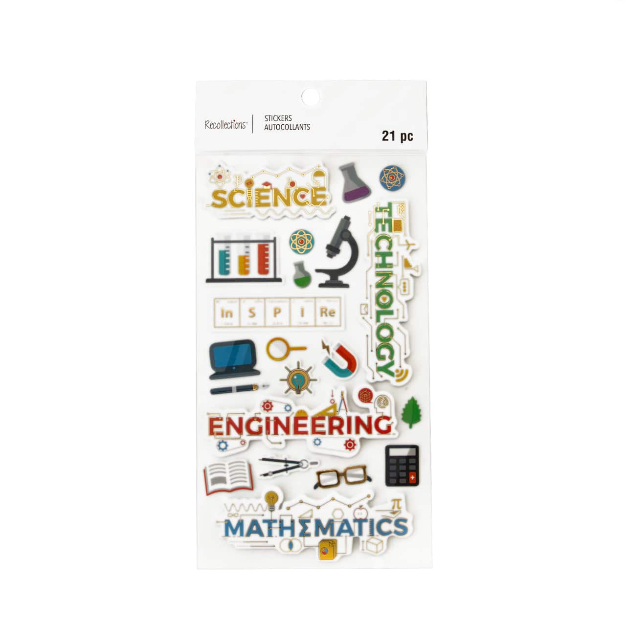 12 Pack: S.T.E.M. Subjects Stickers by Recollections™